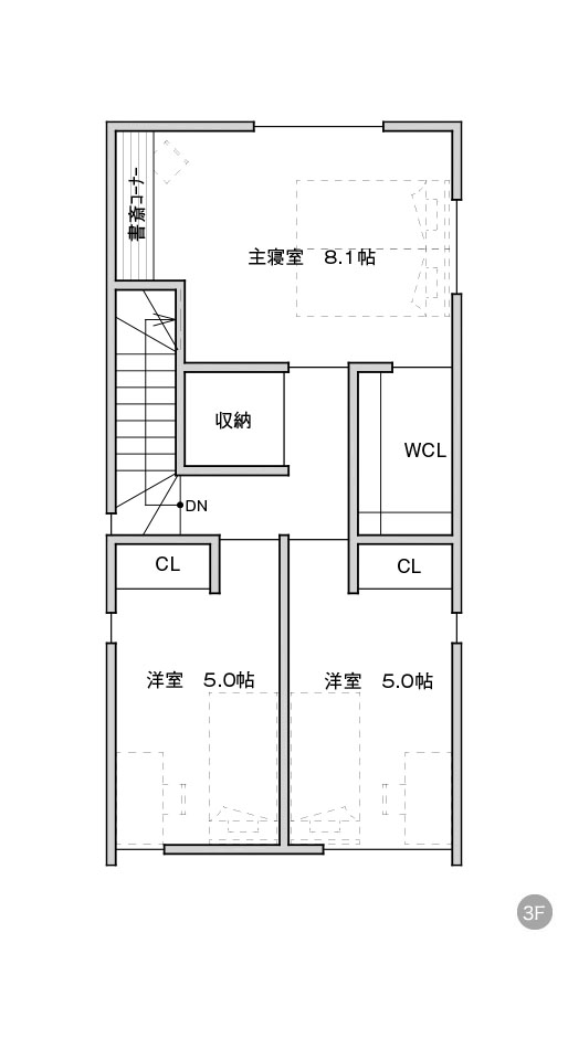 新金岡B街区1号地3F 間取り図