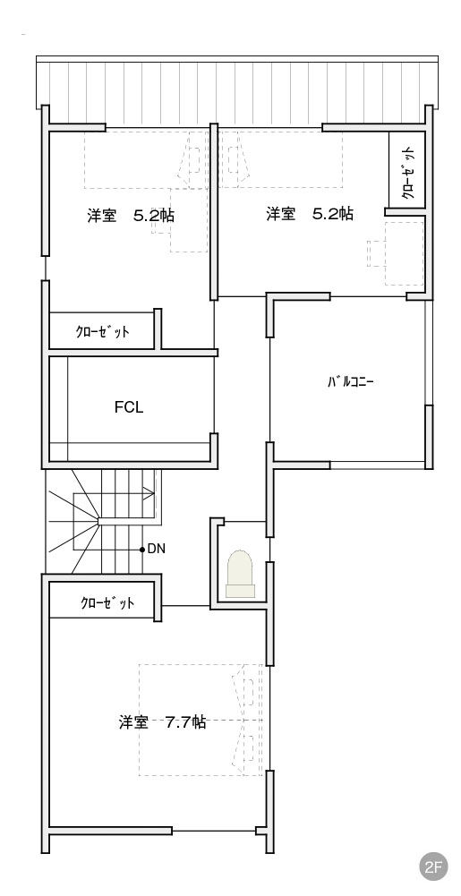 大泉緑地1号地2F 間取り図