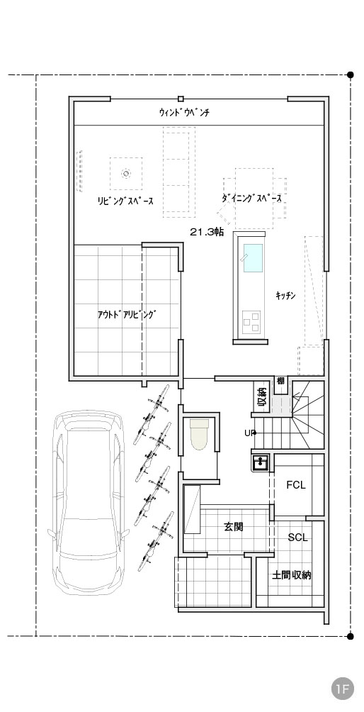 大泉緑地2号地1F 間取り図